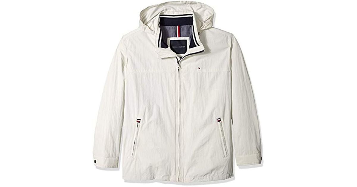 tommy hilfiger men's stand collar lightweight yachting jacket