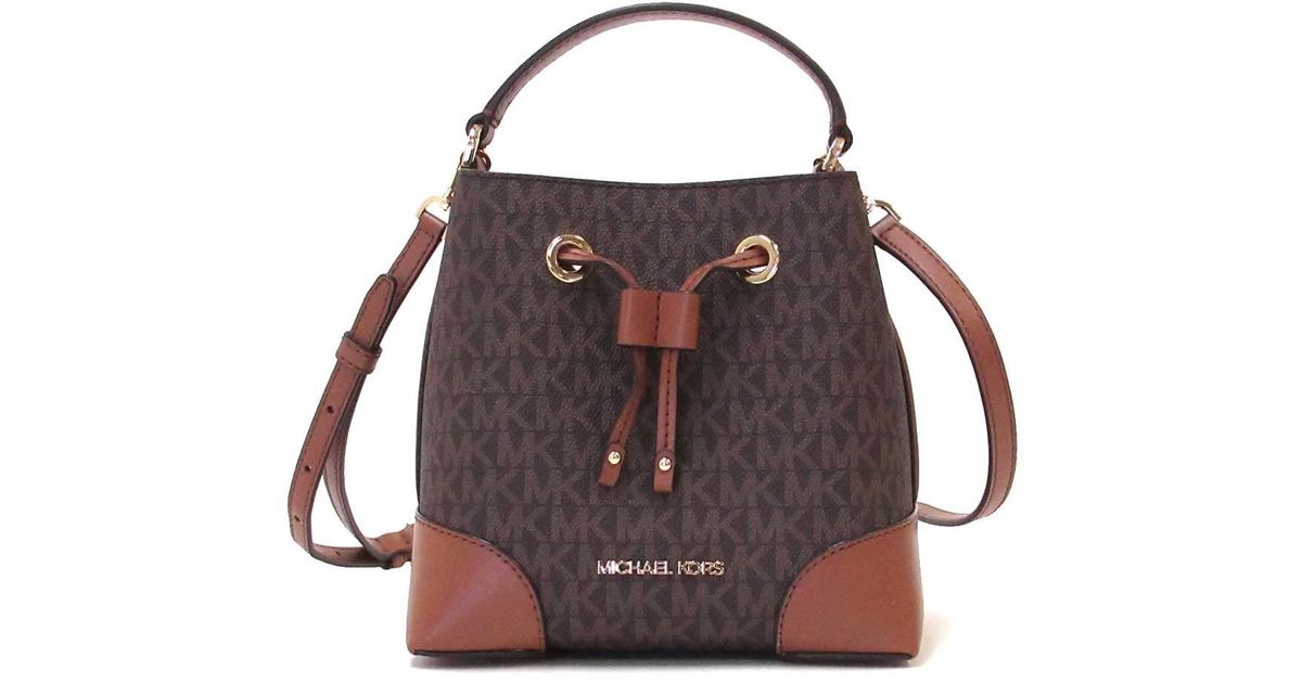 Michael Kors Xs Suri Mini Bucket Crossbody Drawstring Shoulder Bag 35f2gm9m1b Pvc in Brown Lyst UK