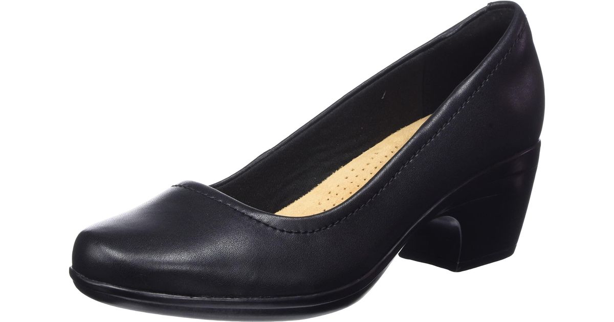 Clarks Leather Emily Belle Pump in Black Black Leather (Blue) Lyst UK