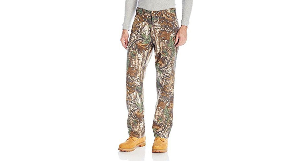 carhartt men's rugged flex rigby camo dungaree pant