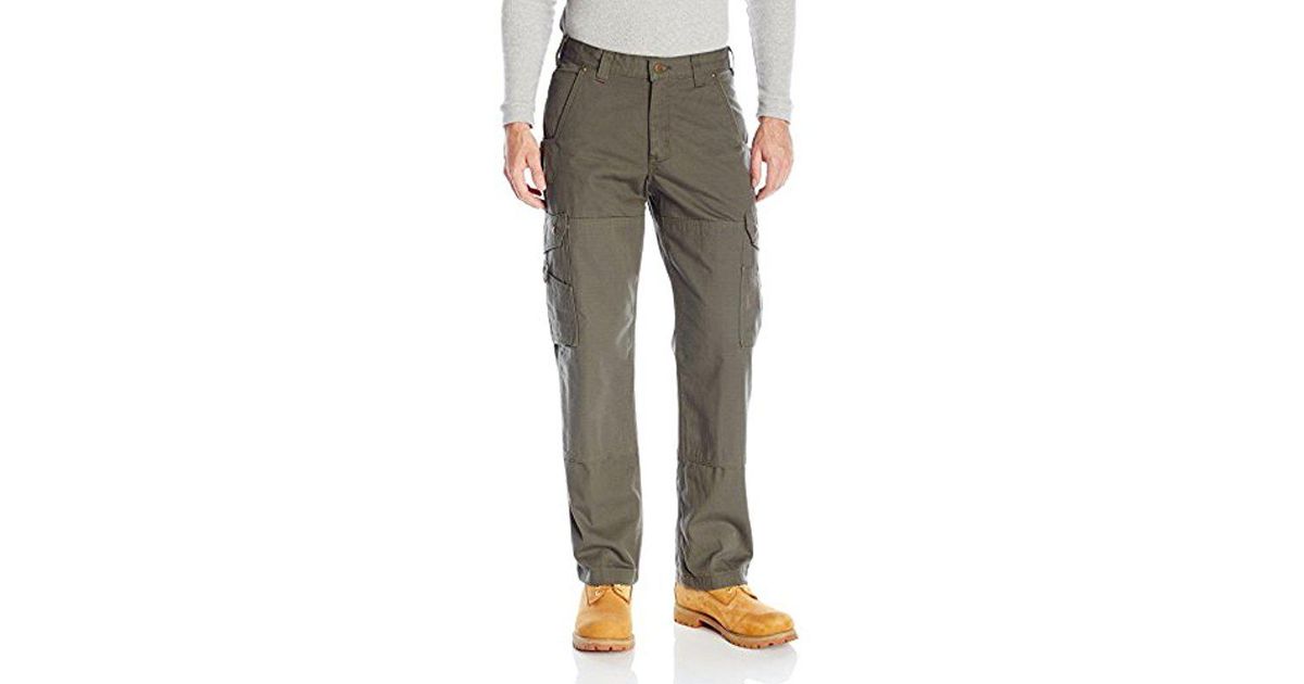 flannel lined cargo work pants