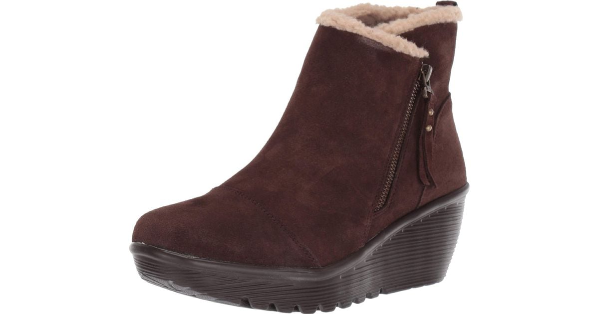 skechers zip up boots