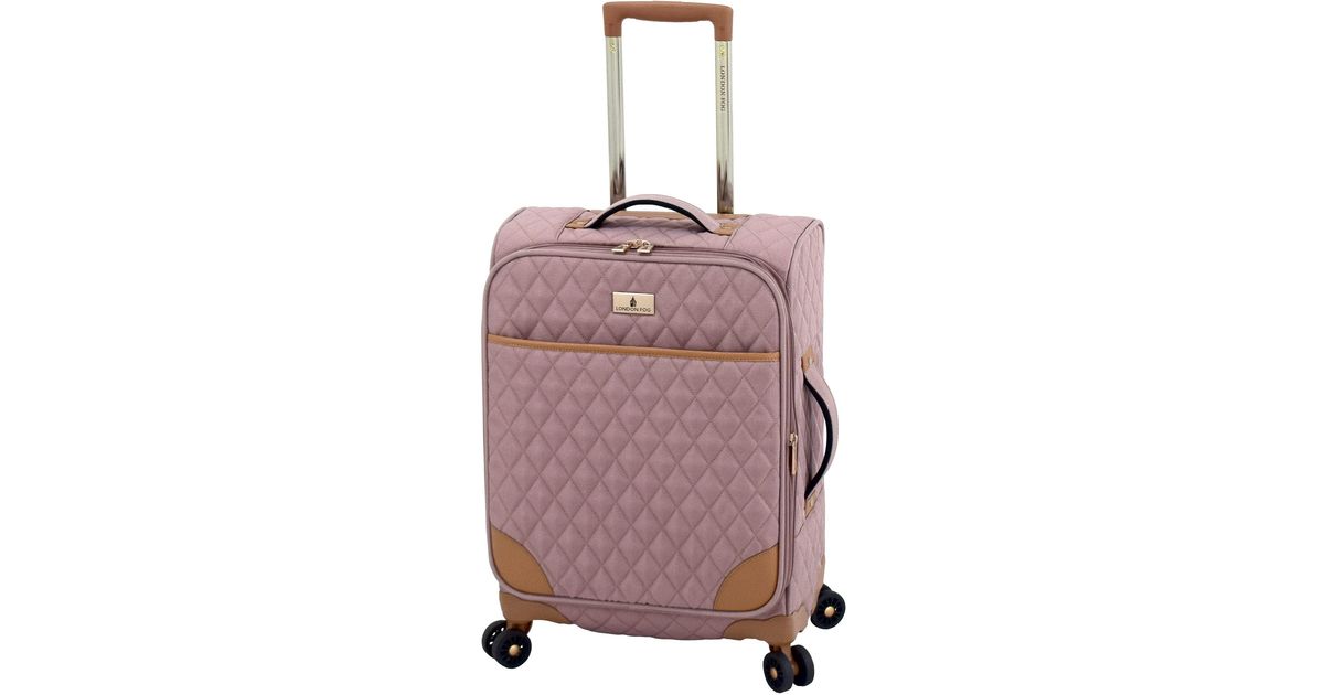 London Fog Queensbury Softside Spinner Luggage in Pink Lyst