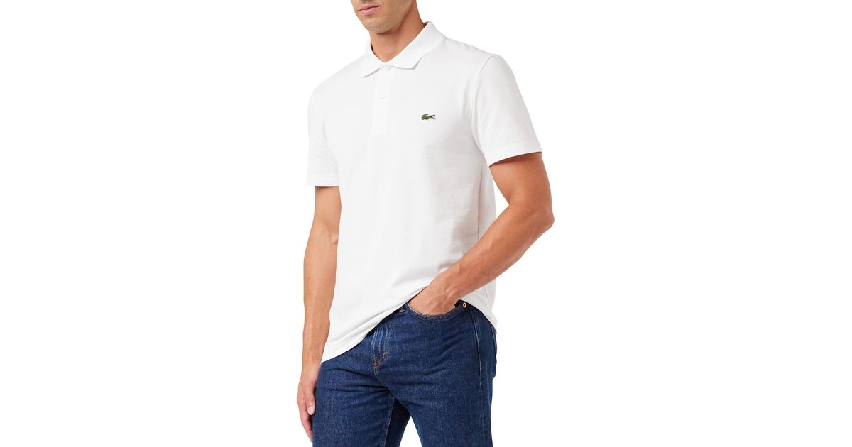 Lacoste Dh0783 Polo Shirt in White for Men | Lyst UK