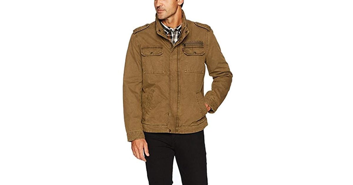 Levi s Natural Washed Cotton Two Pocket Military Jacket Lightweight for men