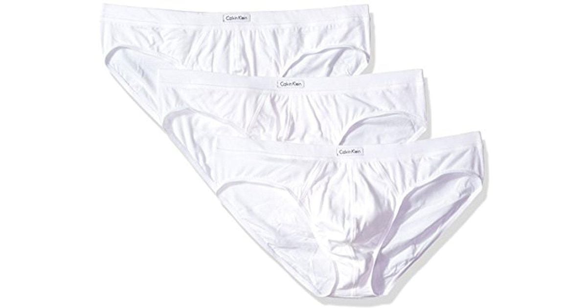 Calvin Klein Underwear Cotton Stretch 3 Pack Bikini Briefs in White for Men