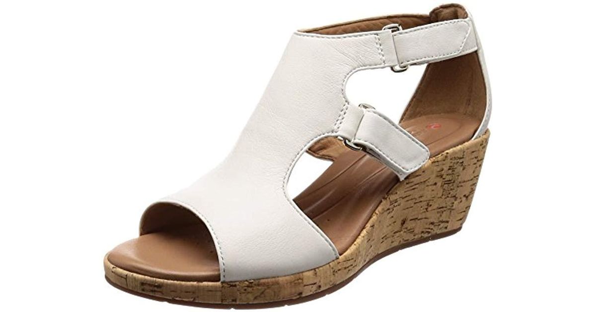 clarks un plaza strap wedge sandal