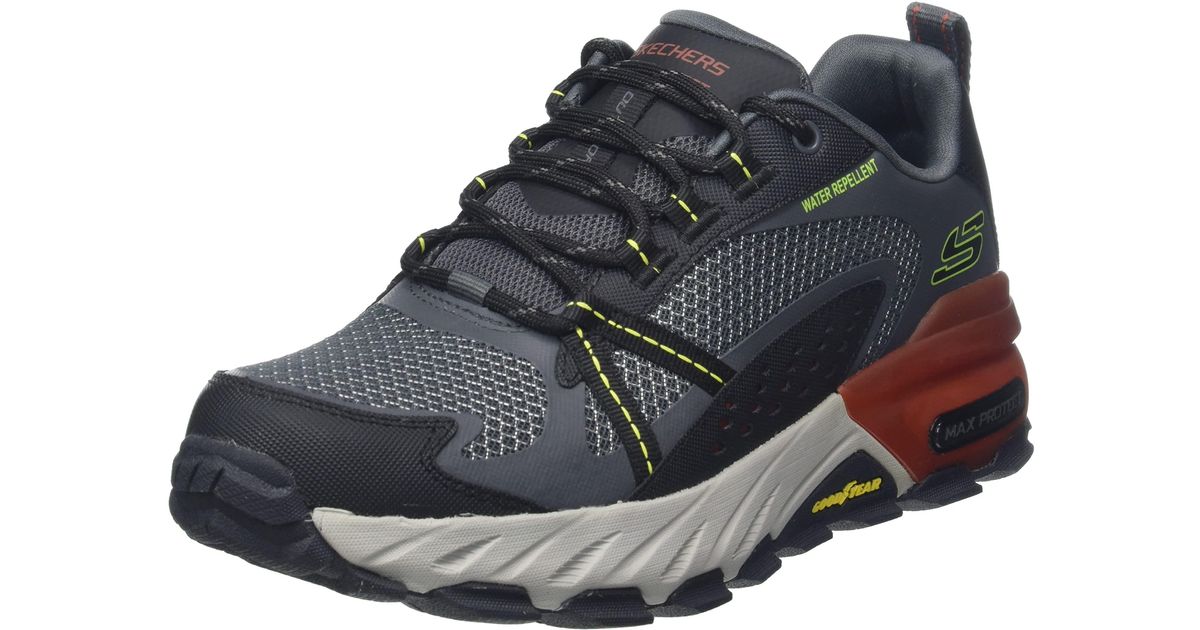 Skechers Rubber Max Protect Laceup Sneaker Oxford in Black for Men Lyst UK