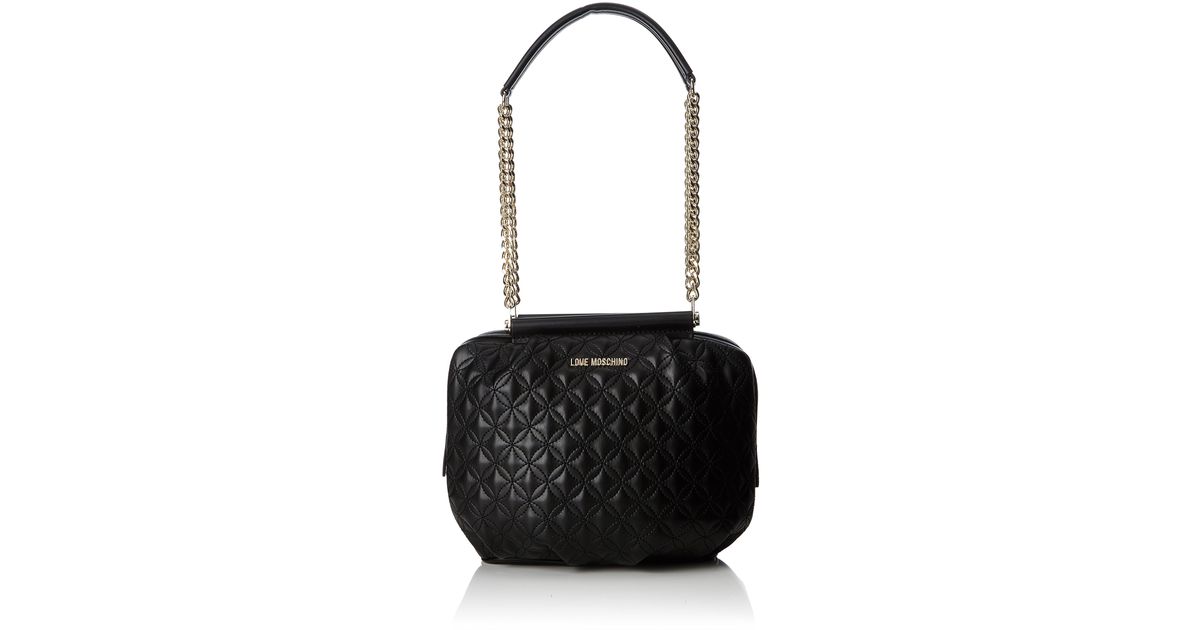 love moschino borsa quilted nappa pu nero