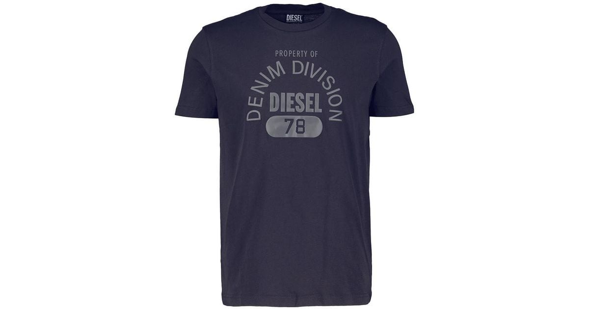 DIESEL Navy T-shirt A12248 in Blue for Men | Lyst UK