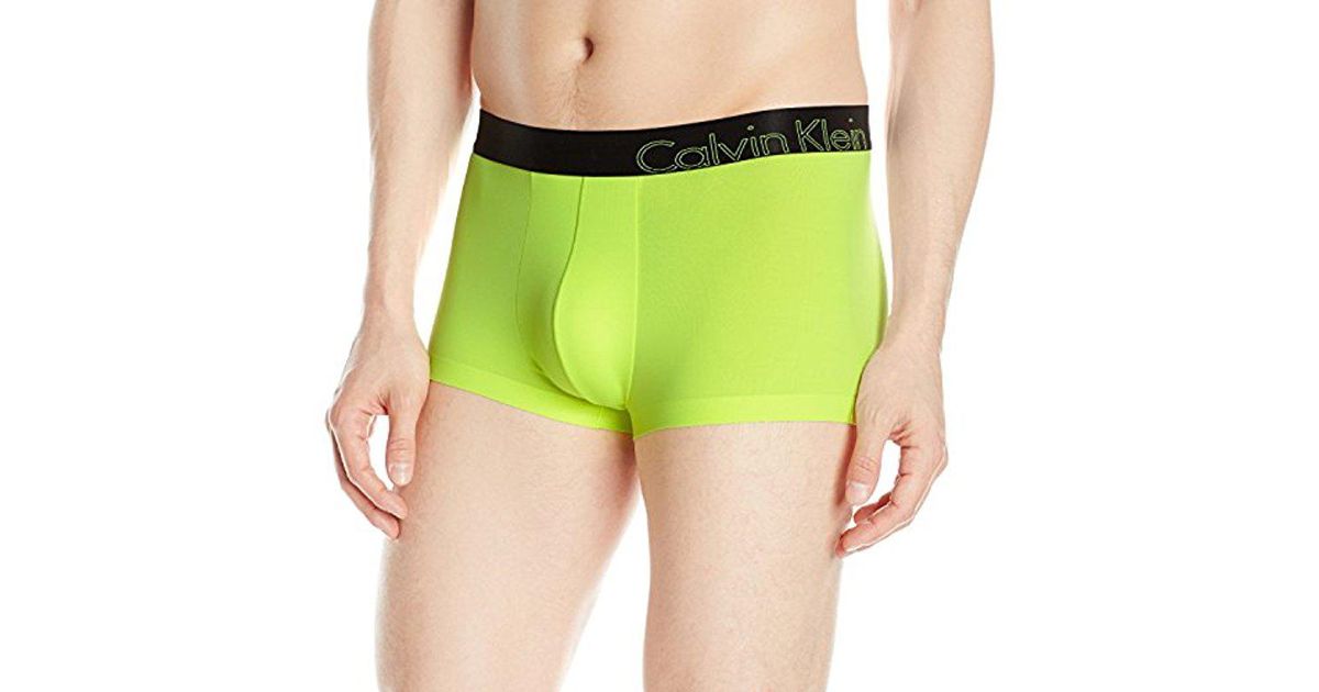 Calvin Klein Underwear Tech Fusion Low Rise Trunks in Green for Men | Lyst