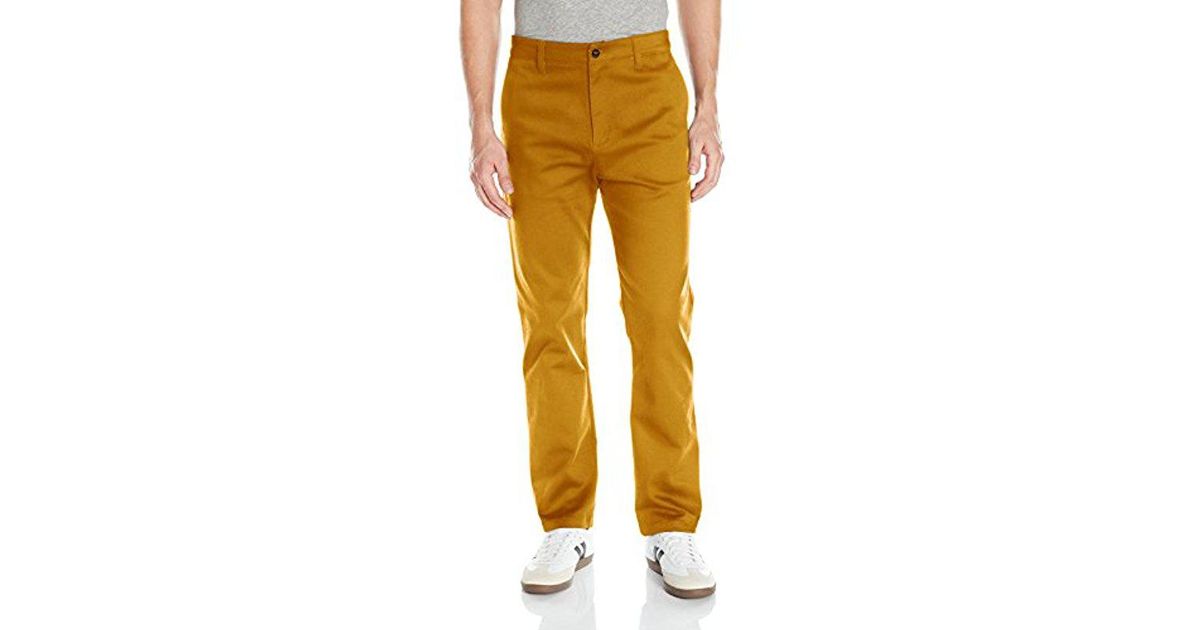 adidas Originals Cotton Skateboarding Chino Pants in Yellow for Men - Lyst