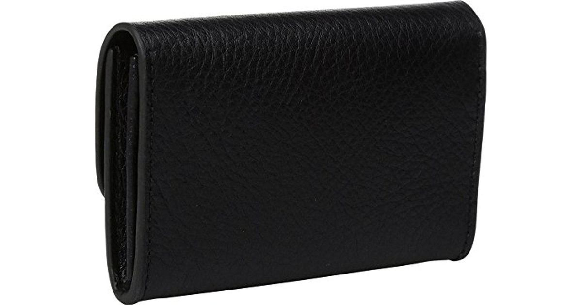 Fossil Leather Haven Card Case Wallet Credit Card Holder in Black - Lyst