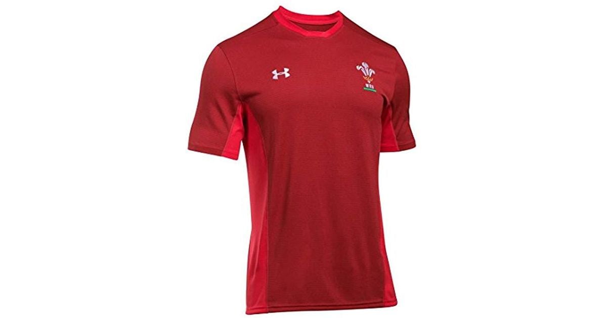 Under Armour 2018-2019 Wales Rugby WRU Sleeveless Training Tee Red