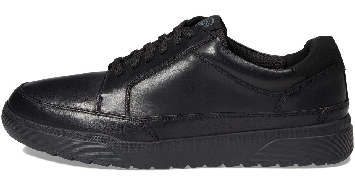 Rockport Bronson Lace To Toe Sneakers in Black Leather (Black) for Men ...