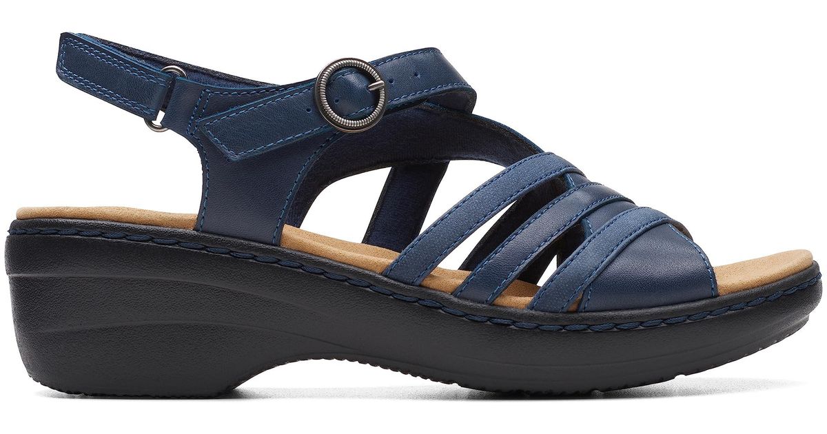Clarks Sandali Con Zeppa Donna – Tomaia In Pelle, Fodera In Tessuto, Suola Artificiale. Perfetti Per Look Casual Estivi. - 4