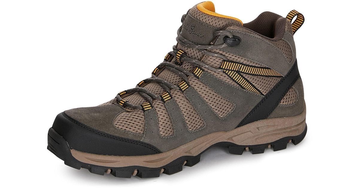 Eddie Bauer Suede Elliot Bay Low Waterproof Hiking Shoes For Multiterrain Lugs in Tan (Brown