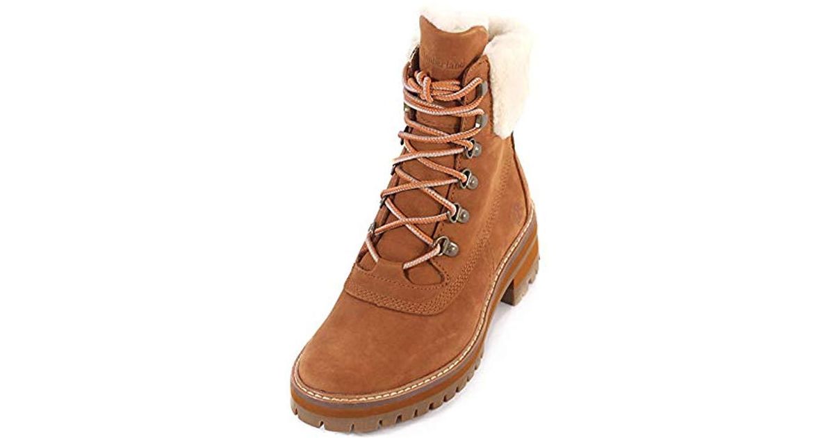 timberland courmayeur valley shearling saddle leather ankle boots