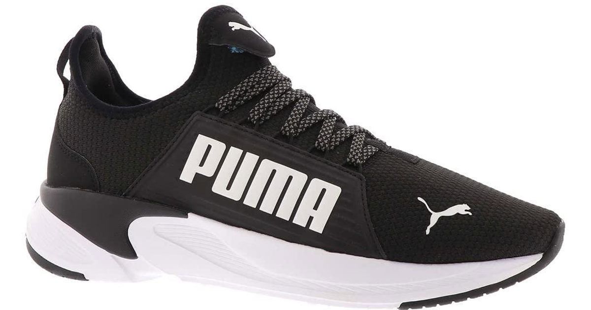 PUMA Softride Premier Slip On Wide Running Shoe in Black/White (Black ...