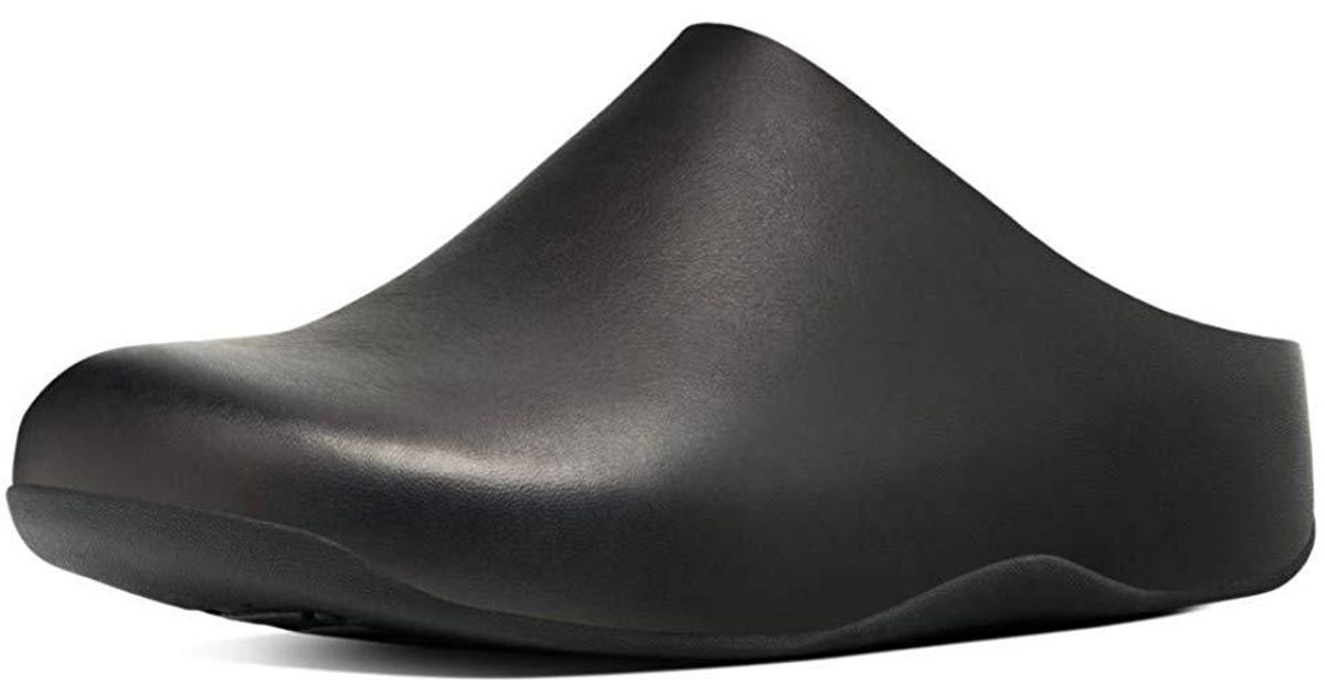 fitflop shuv leather clogs