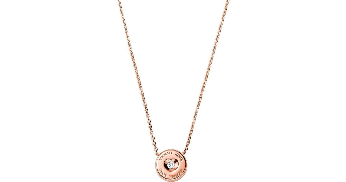 Rose gold necklace 2025 michael kors