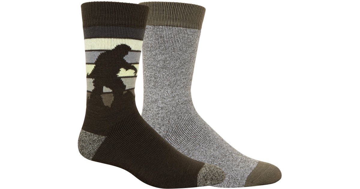Columbia Yeti At Sunset Medium Weight Thermal Socks Pair in Grey