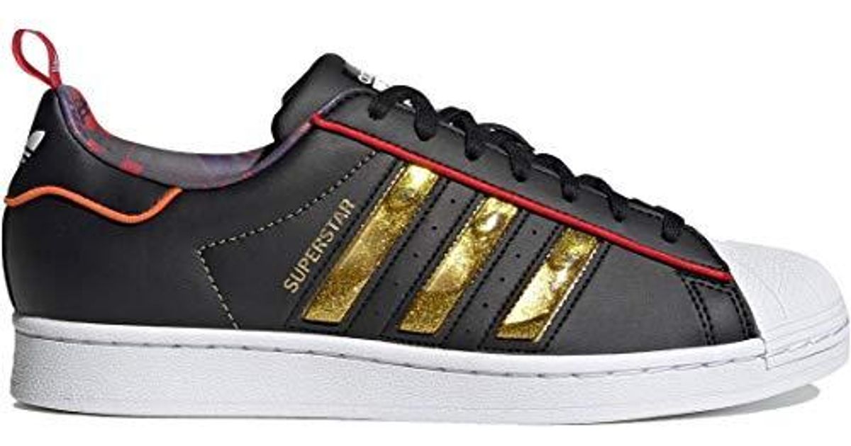 adidas Originals Superstar Limited Edition Adults Trainers Black/gold/red  4.5 | Lyst UK