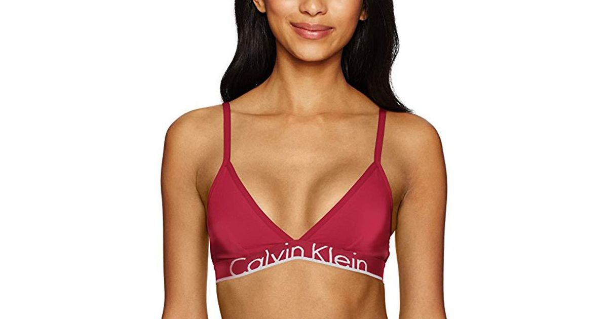 calvin klein women's id cotton large waistband triangle unlined bra