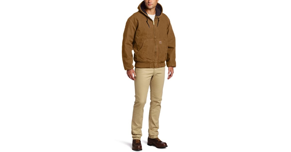 Carhartt 's Big & Tall Quilted Flannel-Lined Sandstone Active Jacke J130  für Herren - Sparen Sie 56% - Lyst