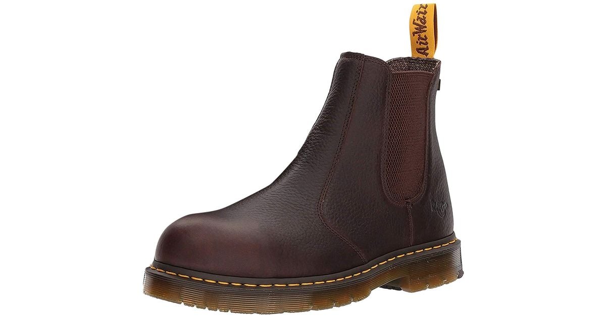 Dr. Martens Leather Work S Fellside Steel Toe Sd Chelsea in Brown for