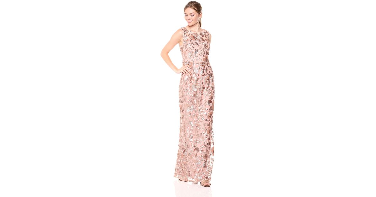 adrianna papell silver sequin dress