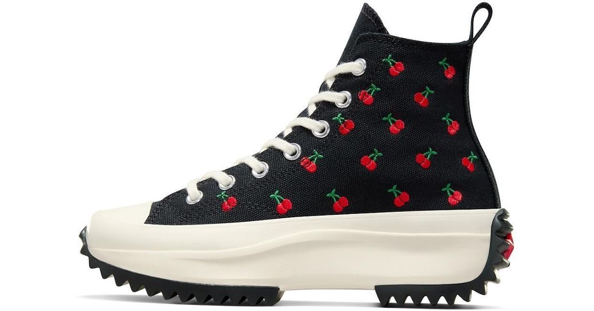 Sneakers da Donna Nere Ricamo Ciliegie Run Star Hike 38.5 di Converse in Nero Lyst