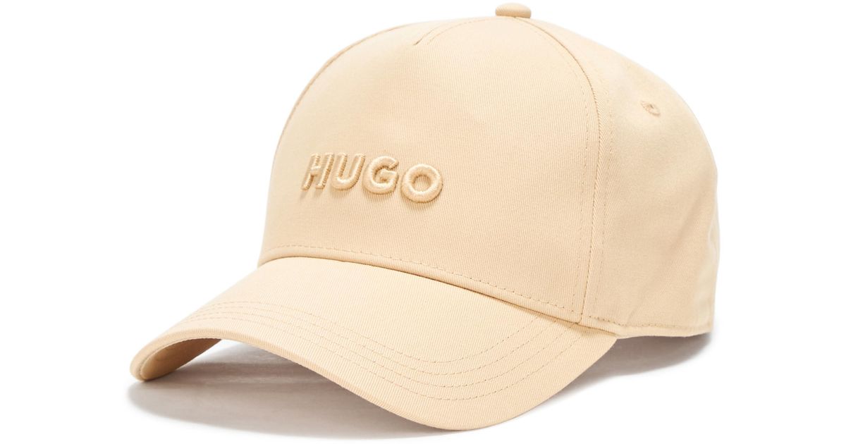 HUGO Square Logo Cotton Cap - Cappellino Baseball Uomo In Cotone, Chiusura A Strappo, Lavabile