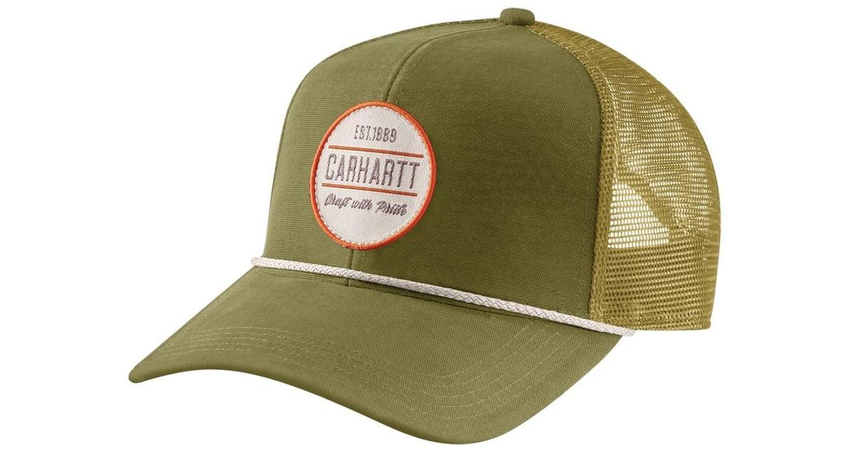 Carhartt Canvas Mesh Back Craft Patch Cap in Green for Men Lyst