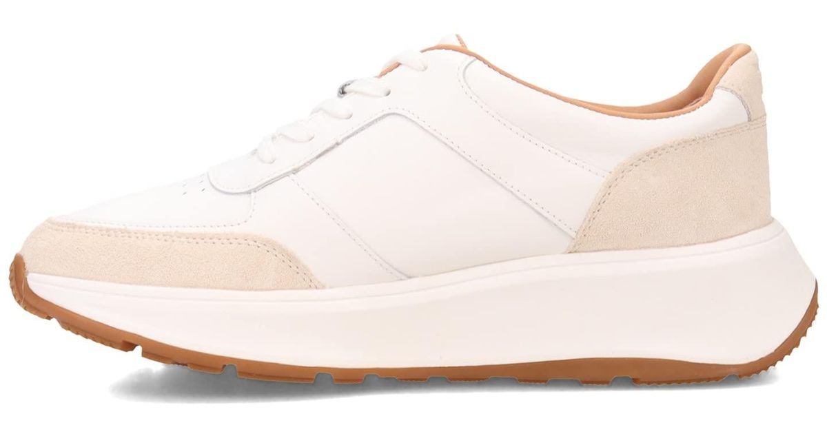 Fitflop F-mode Leather Sneaker in White | Lyst UK