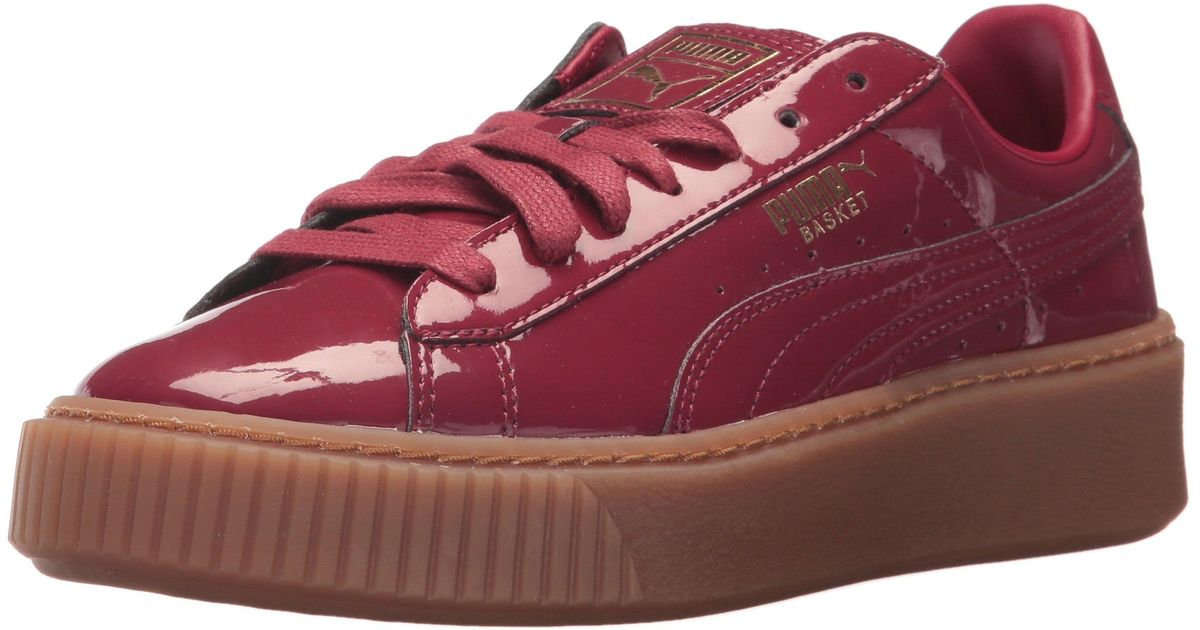 puma basket platform red