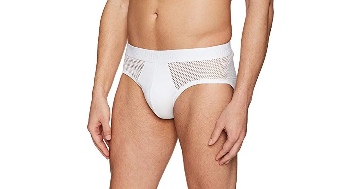 Calvin Klein Underwear Body Mesh Briefs in White for Men | Lyst UK