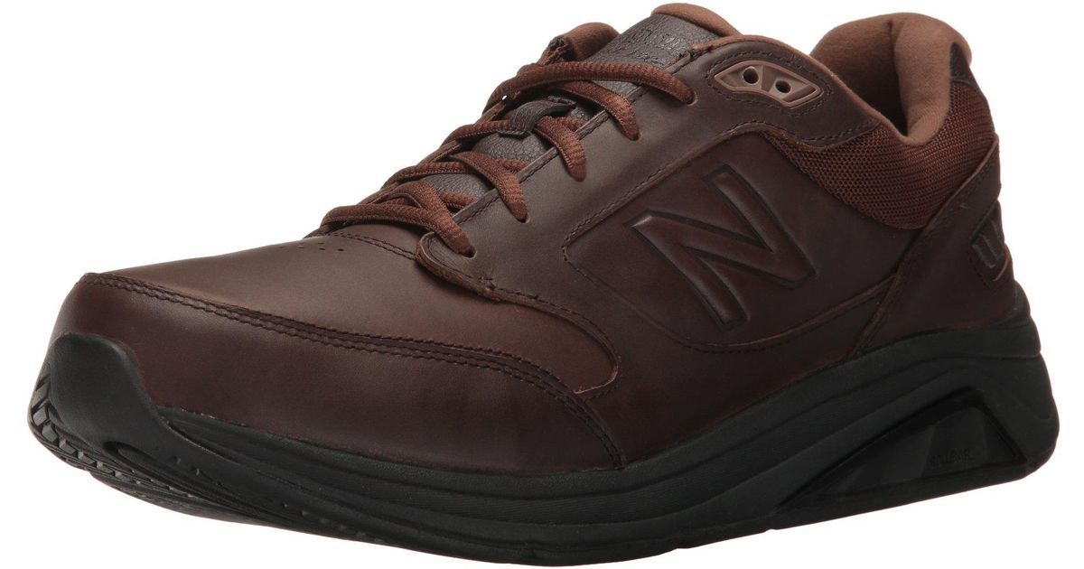 New Balance Mw928v3 Leather Walking Shoe in Black for Men | Lyst