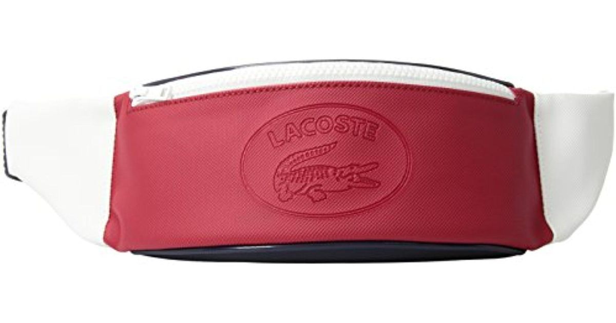lacoste leather fanny pack