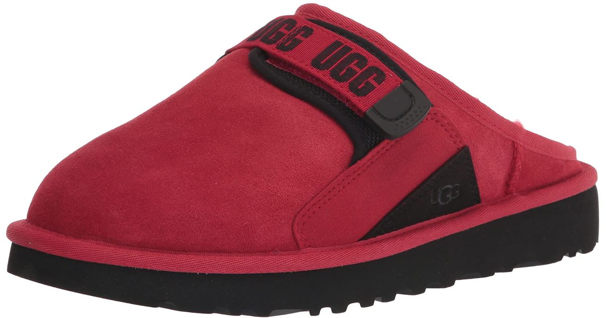 UGG Suede Dune Slipon Slipper in Red for Men Lyst