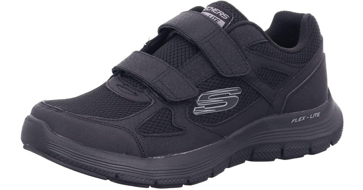 Skechers Flex Advantage 4.0 Fortner Zwart Velcro Verstelbare Mesh