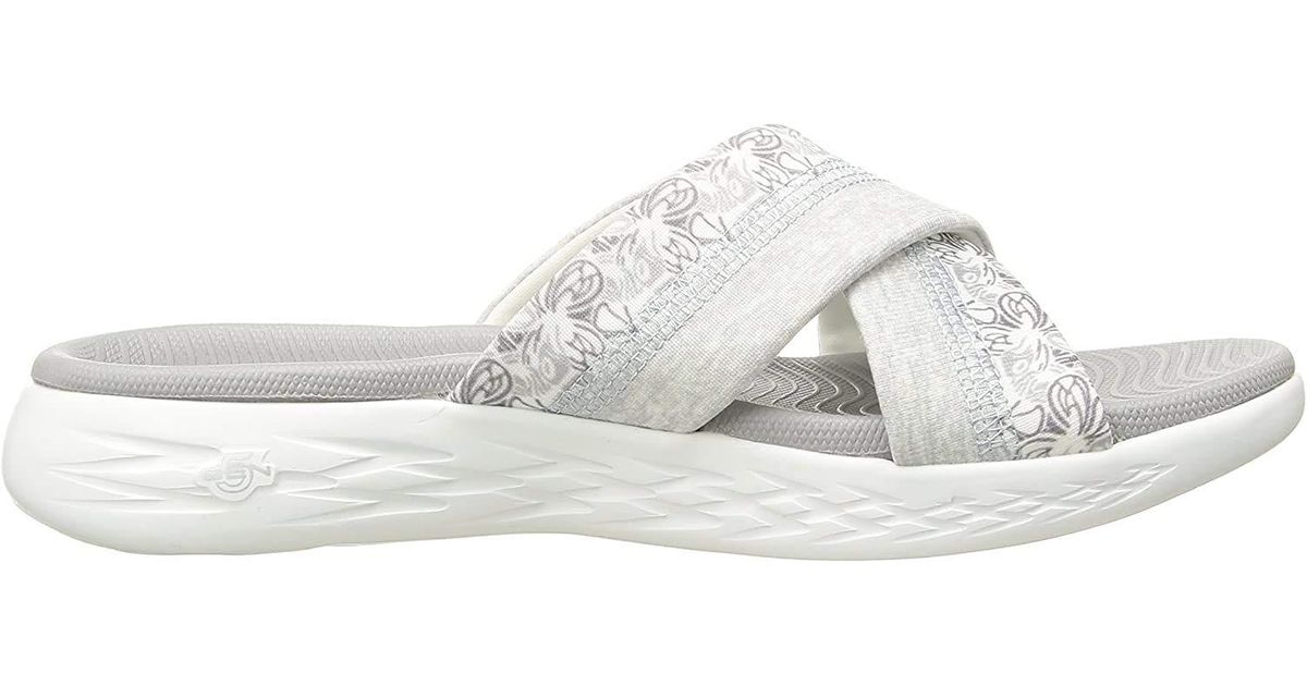 Skechers On-the-go 600-monarch Slide Sandal in White | Lyst UK