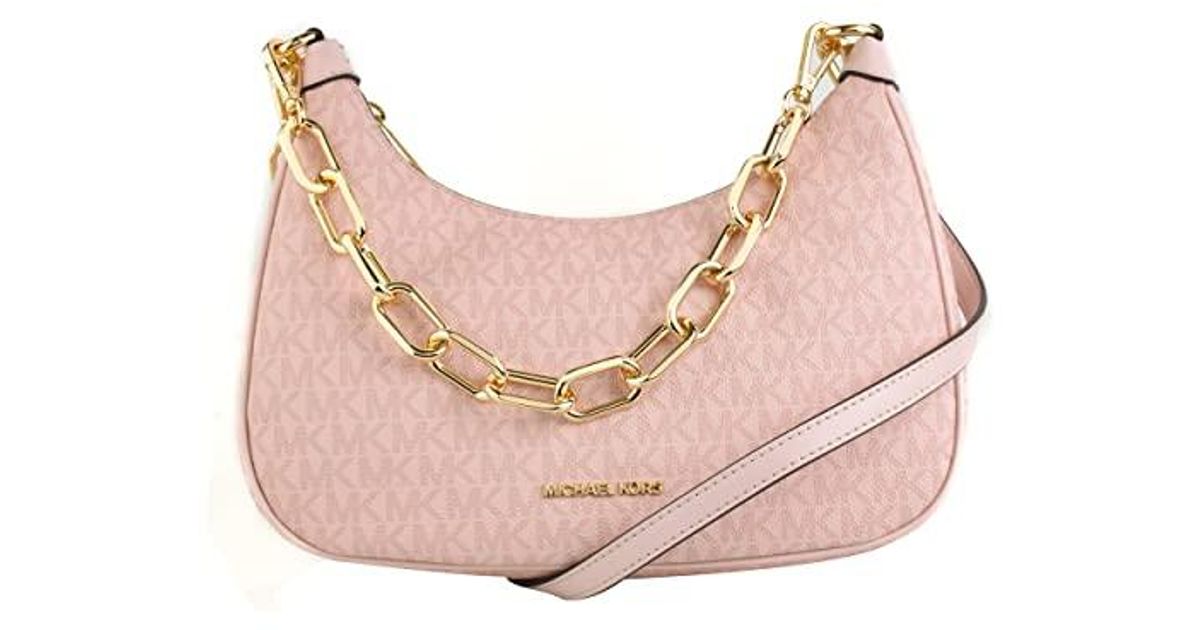 Michael kors pink shoulder bag discount