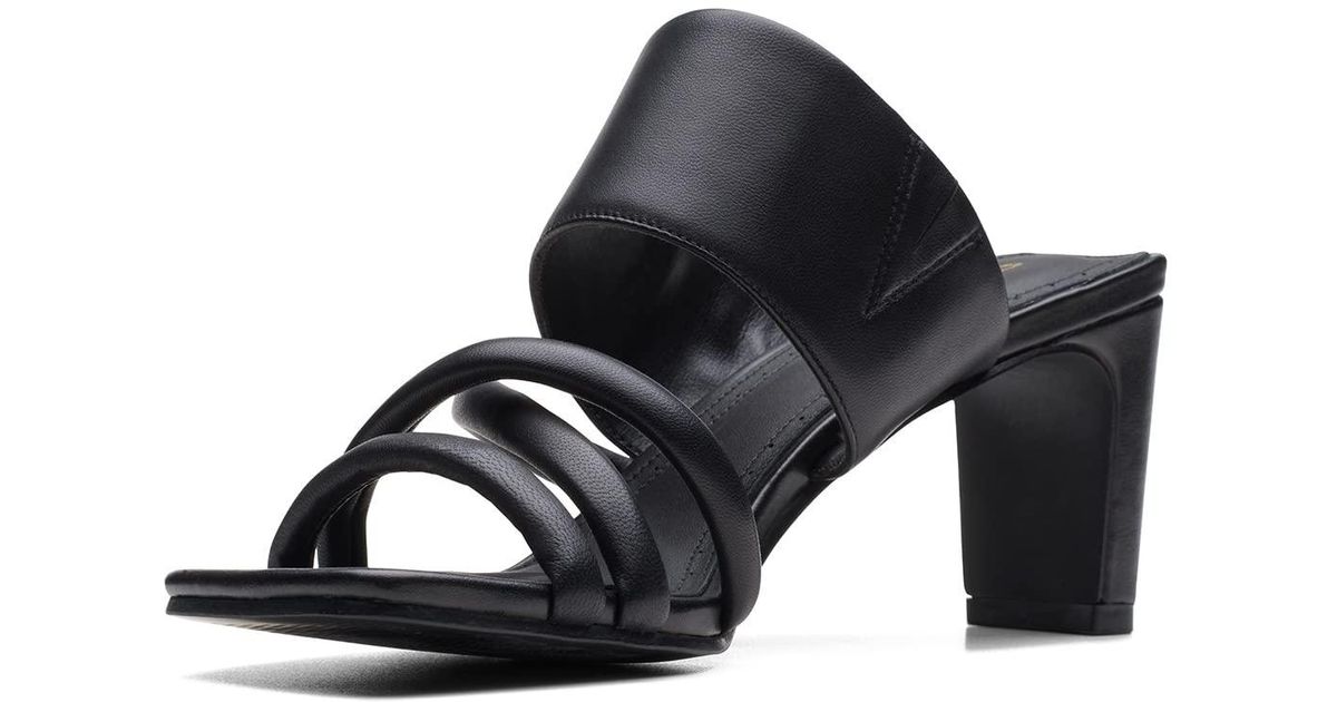 Clarks Seren65 Mule Leather Sandals In Black Standard Fit Size 51⁄2 Lyst UK