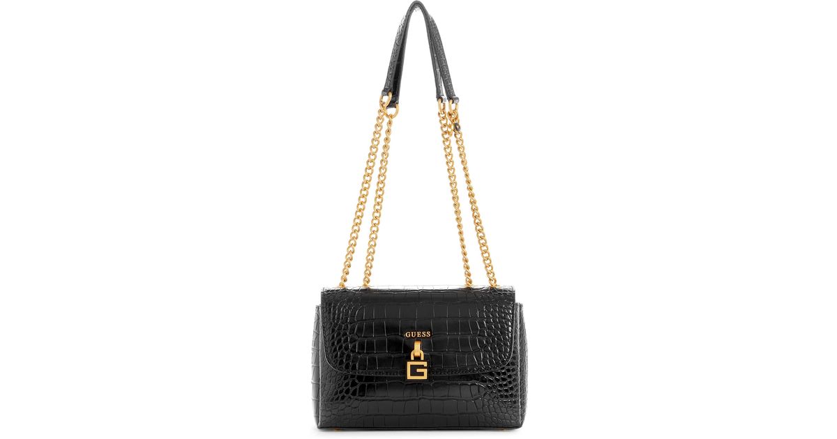 Guess Montreal Covertible Crossbody Flap in Black | Lyst
