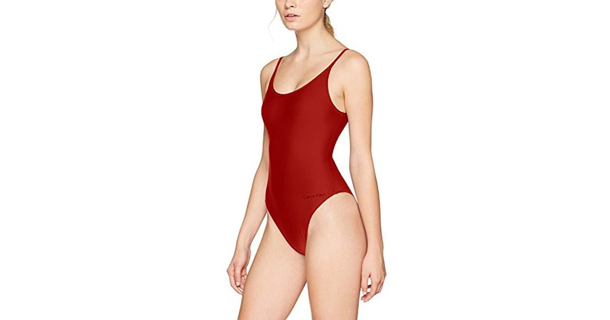calvin klein cheeky scooped swimsuit
