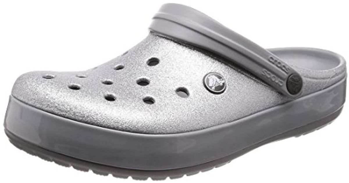pink glitter crocs adults