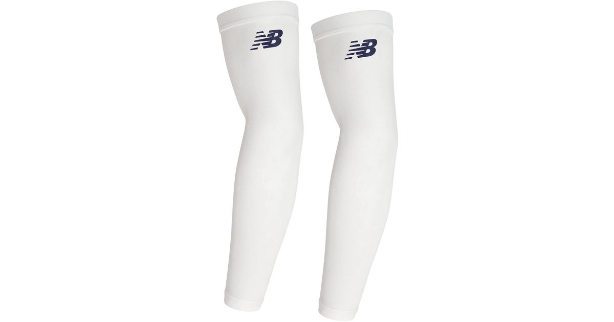 New Balance Outdoor Sports Compression Arm Sleeves in White | Lyst UK