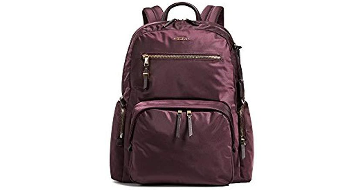 tumi maroon backpack