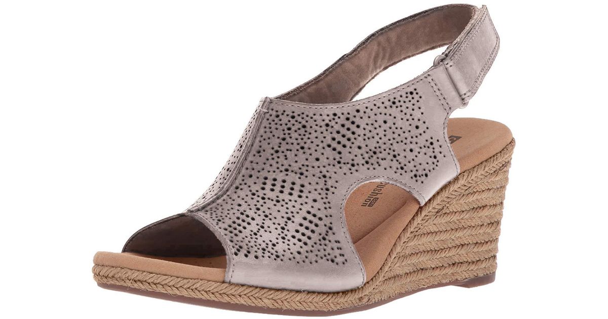 clarks lafley rosen espadrille wedge sandal